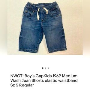 NWT - Boys Gap Kids 1969 Medium Wash Jean Short / Sml reg ( KB-1C)